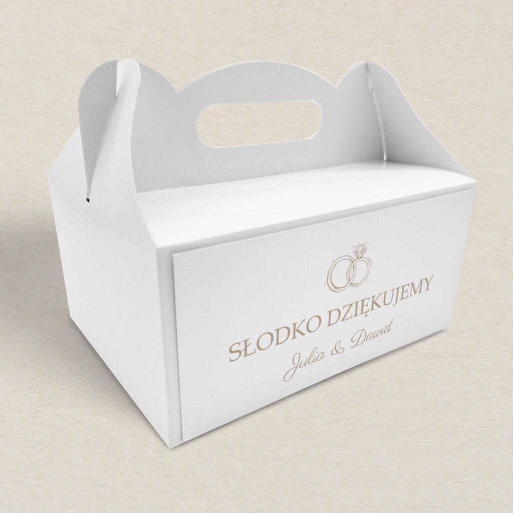 Pudełko na ciasto do zaproszeń Światowe z mapą