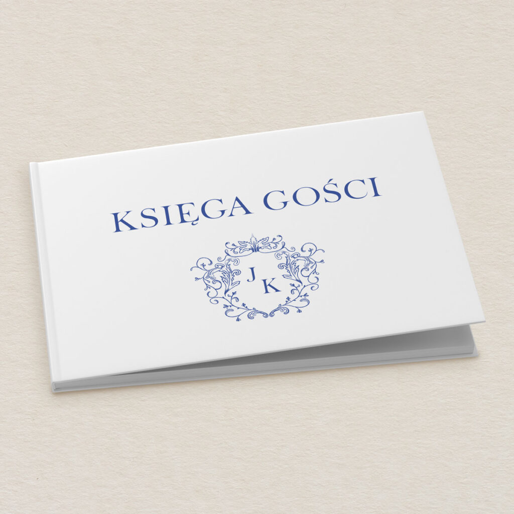 Księga gości do zaproszeń eleganckie Barokowe