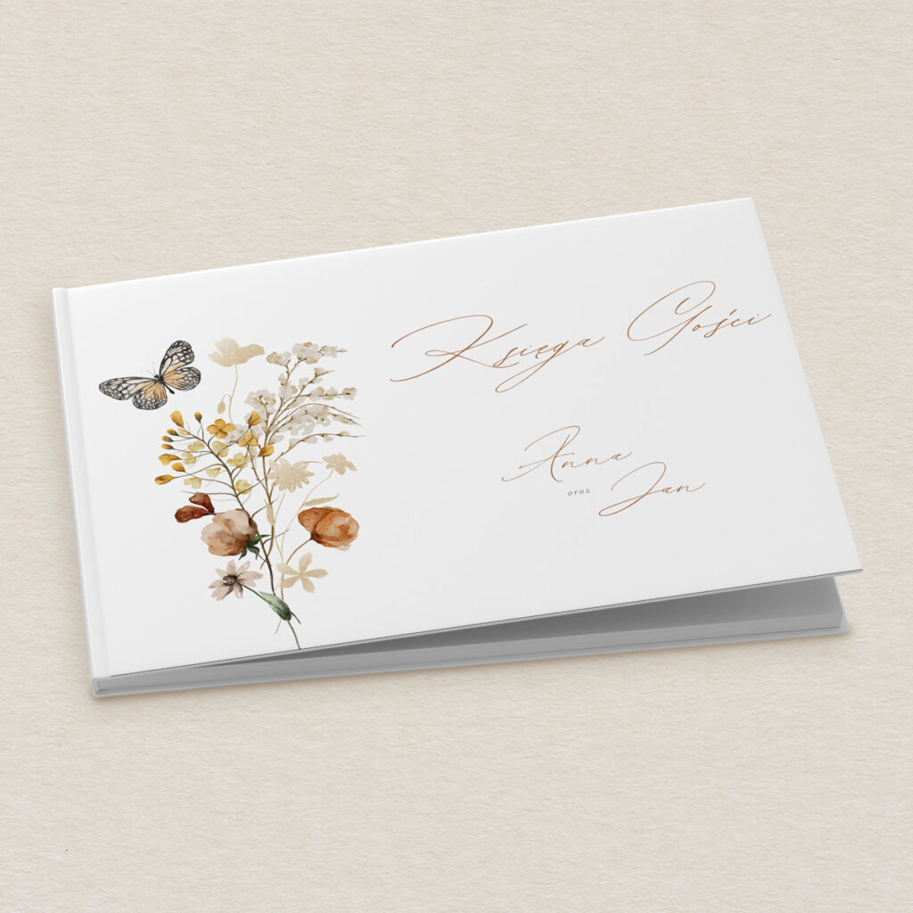 rustykalna księga gości weselnych