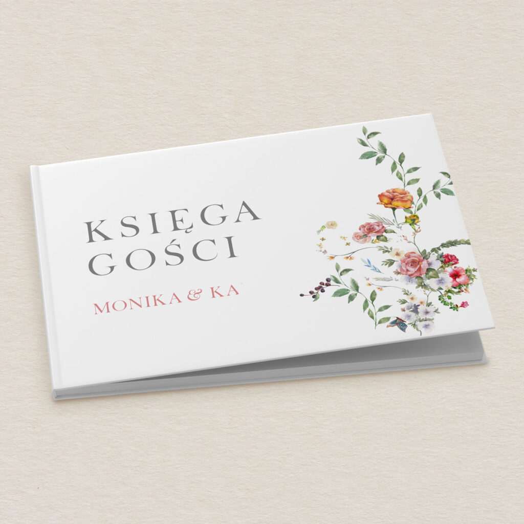 Księga gości do zaproszeń minimalistyczne Delikatne wzór 1