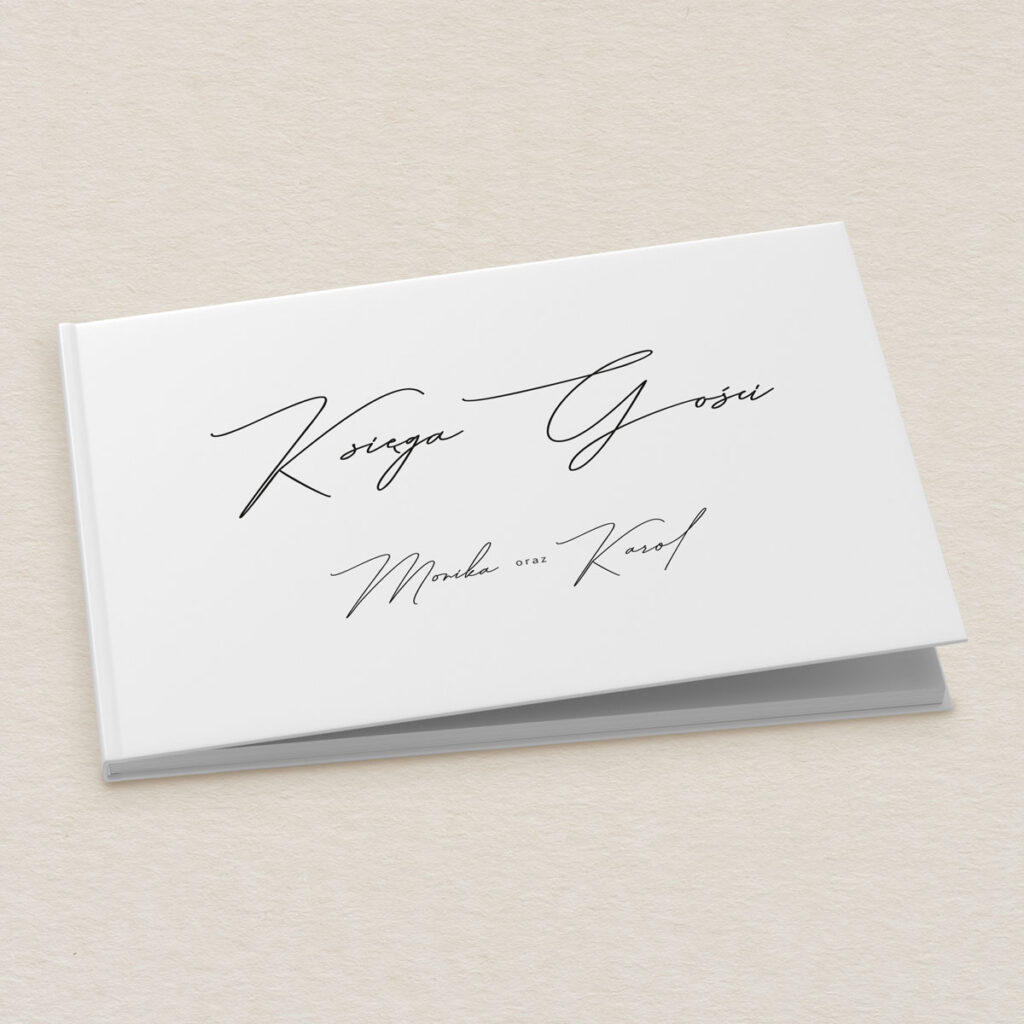 Księga gości do zaproszeń minimalistyczne Delikatne wzór 2