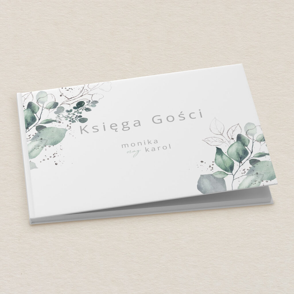 Księga gości do zaproszeń minimalistyczne Delikatne wzór 3