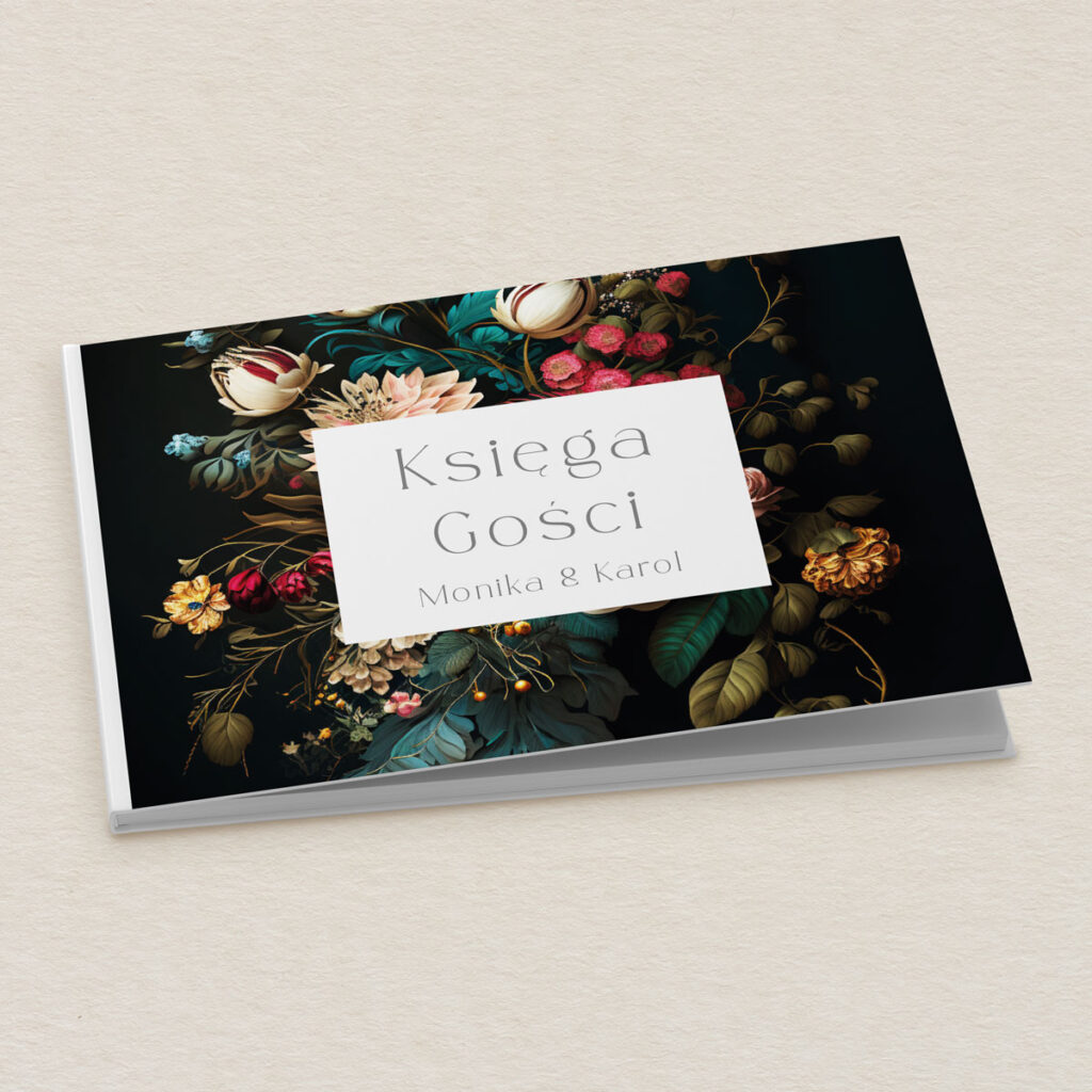 Księga gości do zaproszeń eleganckie Leśne wzór 1