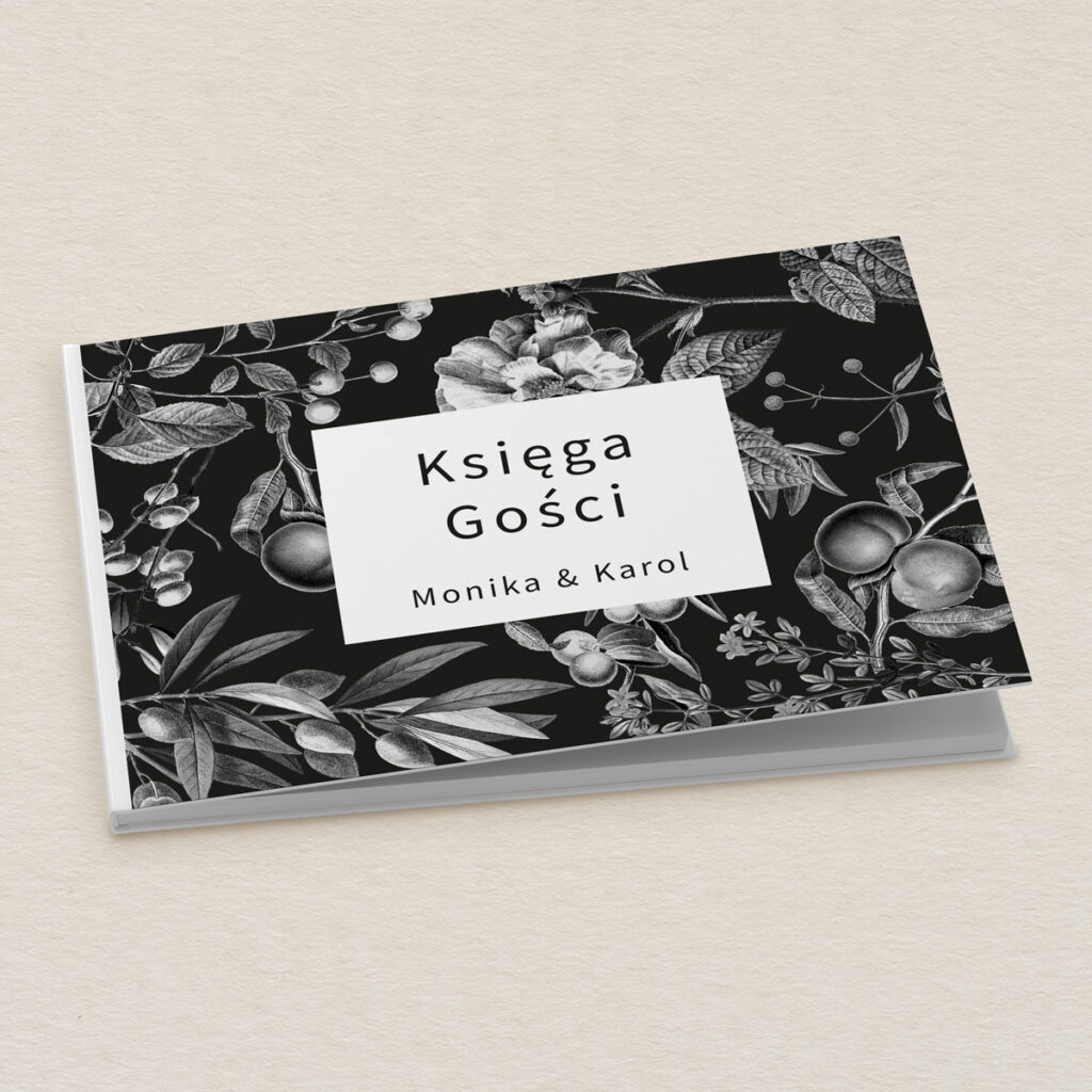 Księga gości do zaproszeń eleganckie Leśne wzór 3