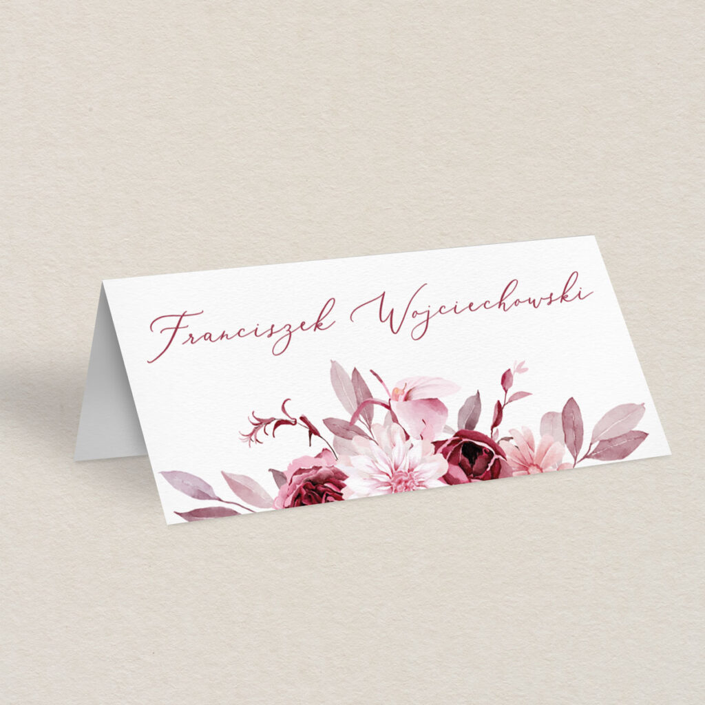 Winietka ślubna do zaproszeń eleganckie Polne kwiaty wzór 4