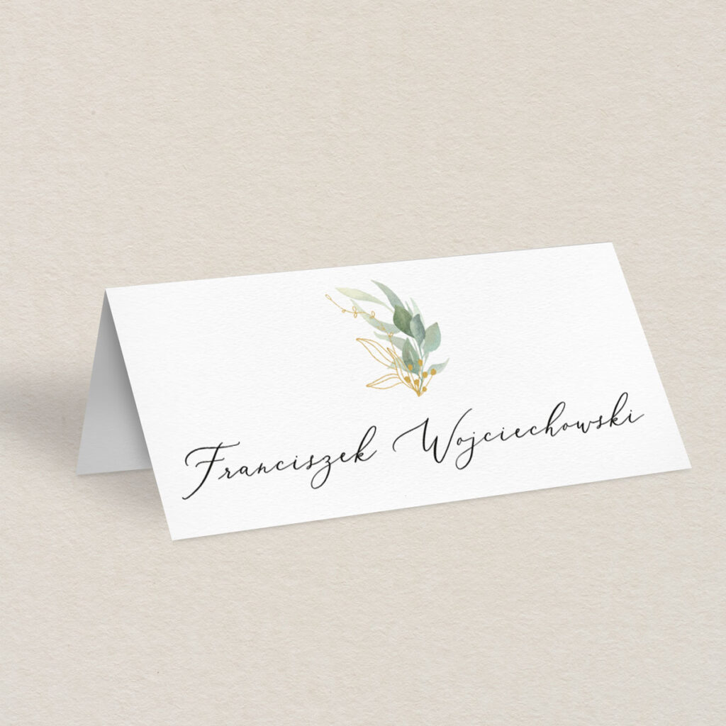 Winietka ślubna do zaproszeń Eleganckie ze złotem wzór 1