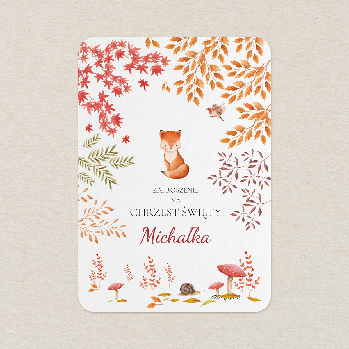 zaproszenie-na-chrzest-ze-zwierzatkiem-lisek