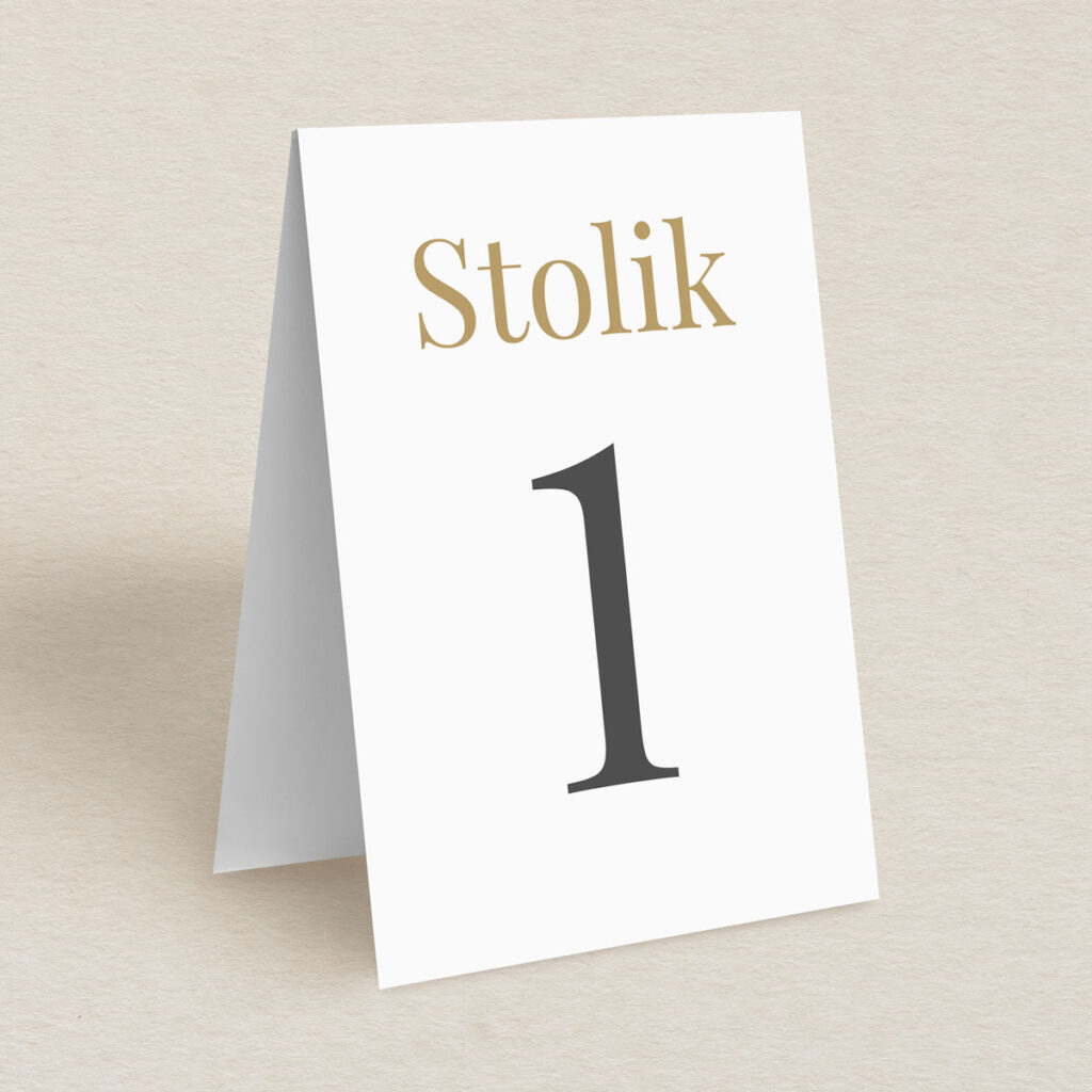 Numery stolika do zaproszeń Fantazyjne ze zdjęciem wzór 1
