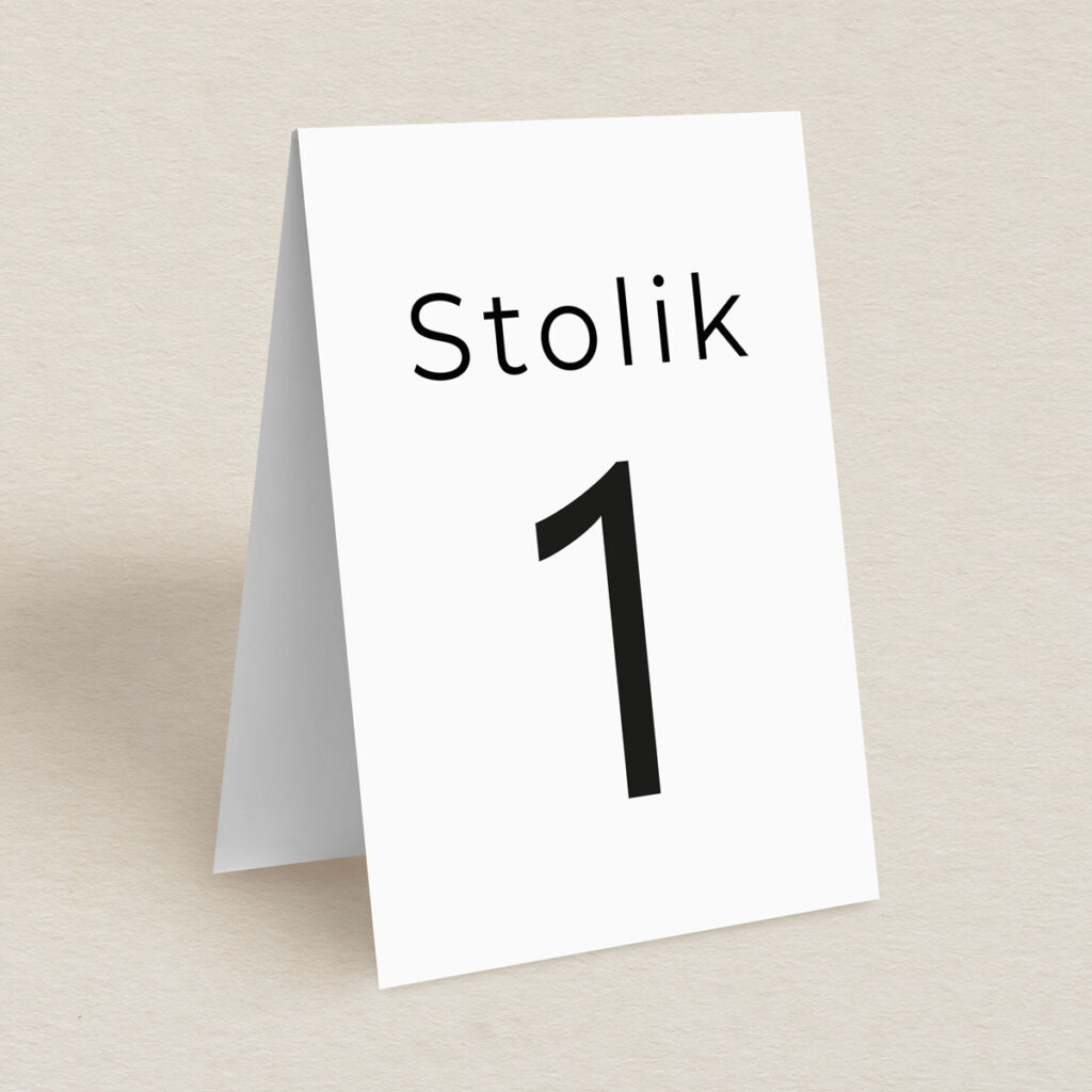 Numery stolika do zaproszeń Fantazyjne ze zdjęciem wzór 2