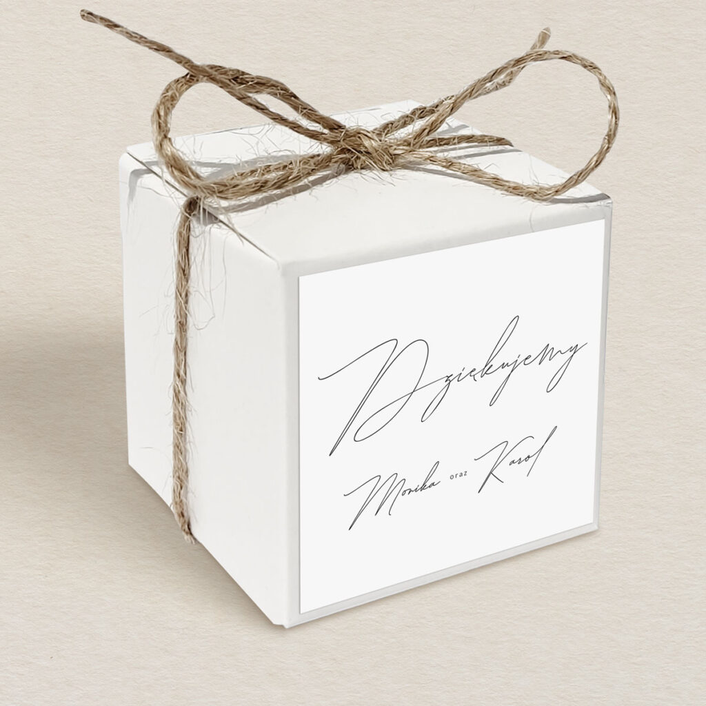 Pudełeczko upominkowe do zaproszeń minimalistyczne Delikatne wzór 2