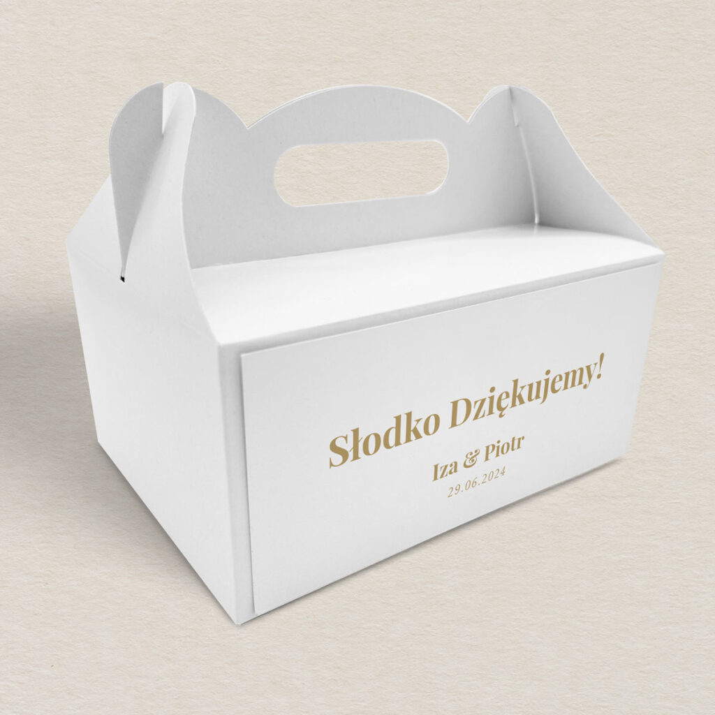 Pudełko na ciasto do zaproszeń Fantazyjne ze zdjęciem wzór 1
