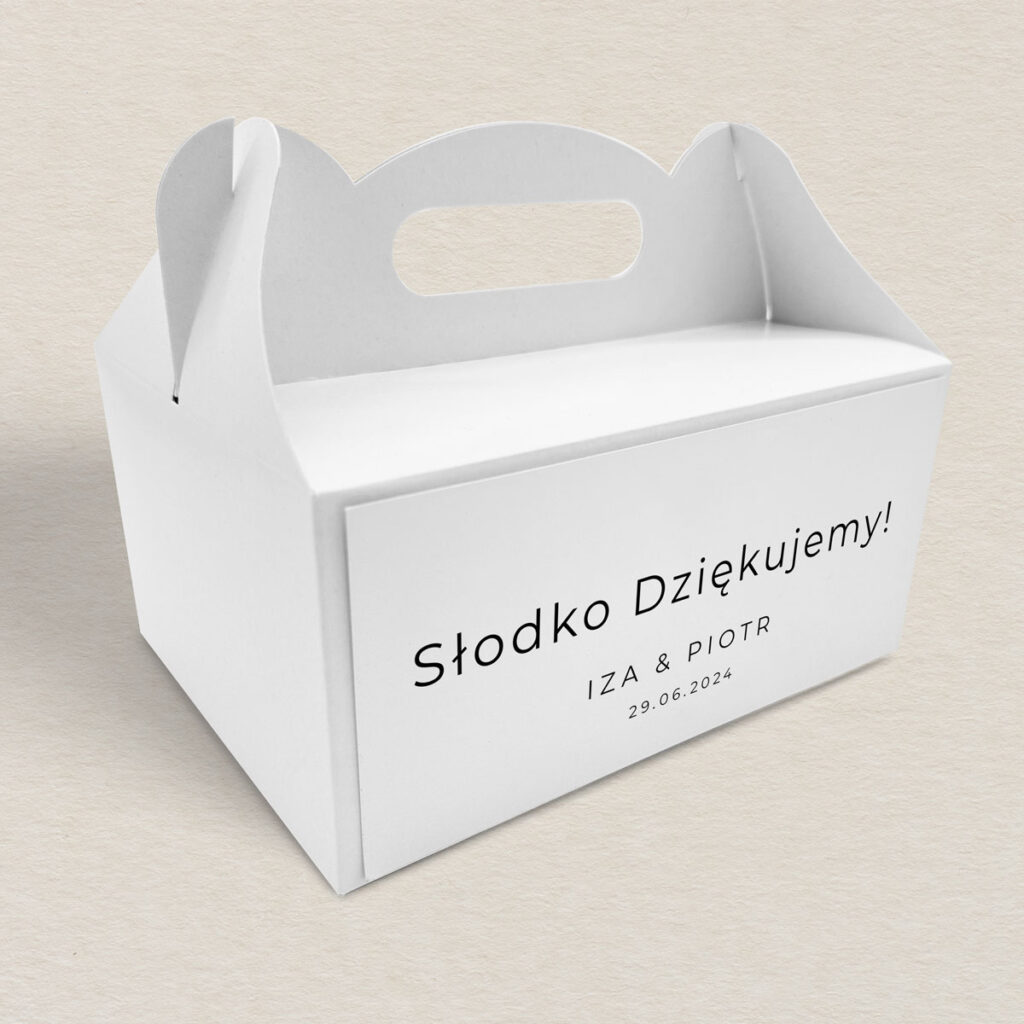 Pudełko na ciasto do zaproszeń Fantazyjne ze zdjęciem wzór 2
