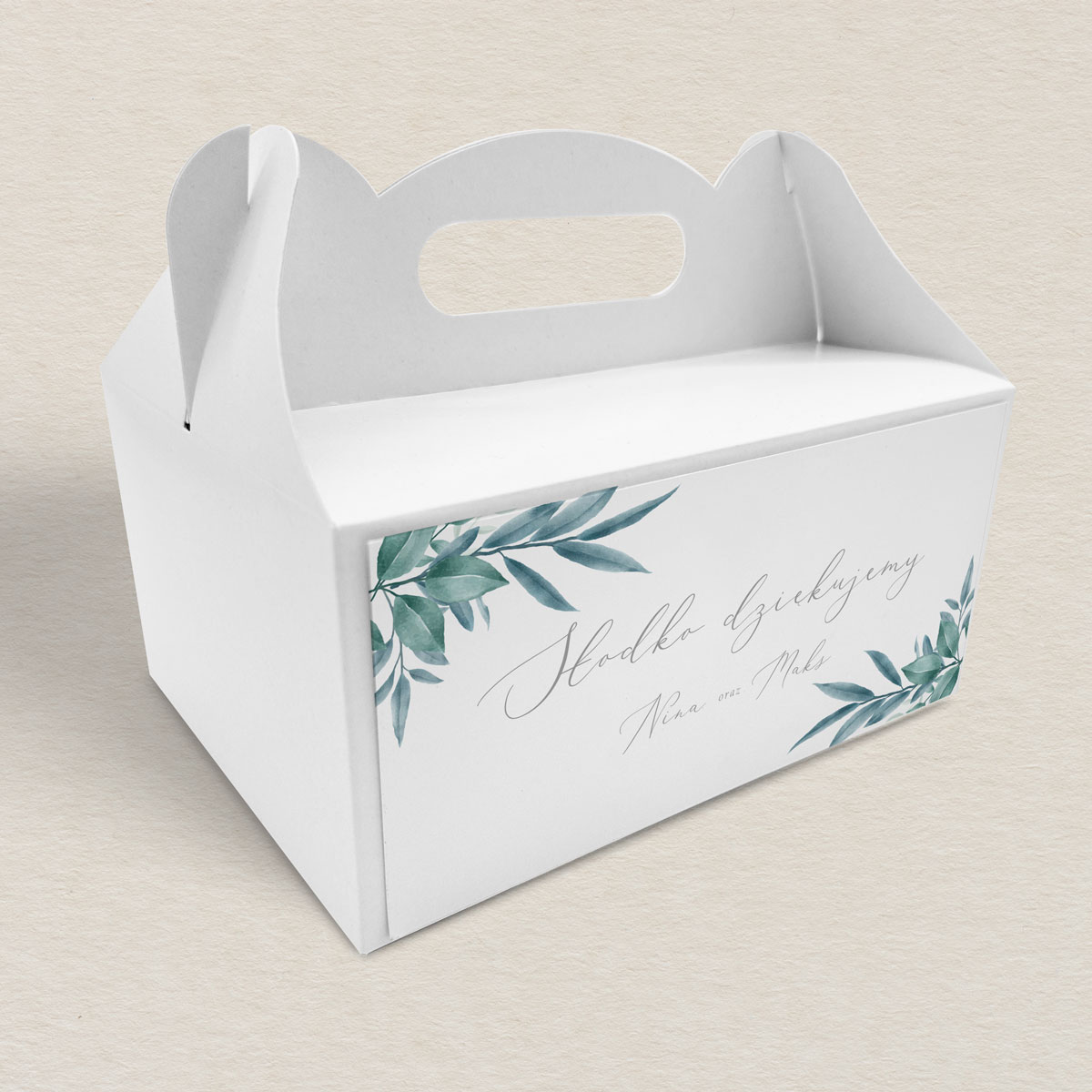 pudelko-na-ciasto-do-zaproszen-zielone-galazki-wzor-2