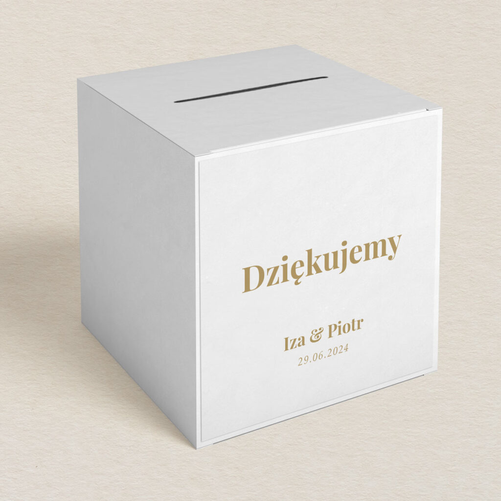 Pudełko na koperty do zaproszeń Fantazyjne ze zdjęciem wzór 1