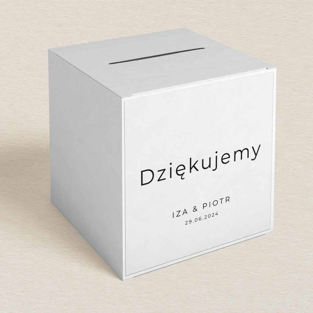 Pudełko na koperty do zaproszeń Fantazyjne ze zdjęciem wzór 2
