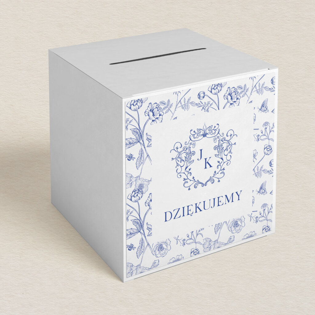 Pudełko na koperty do zaproszeń eleganckie Barokowe