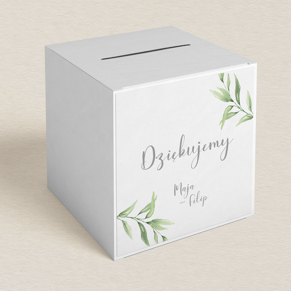 pudelko-na-koperty-do-zaproszen-zielone-galazki-wzor-1