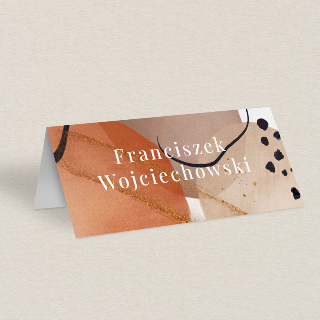 Winietka ślubna do zaproszeń elegancka Nowoczesna akwarela wzór 3