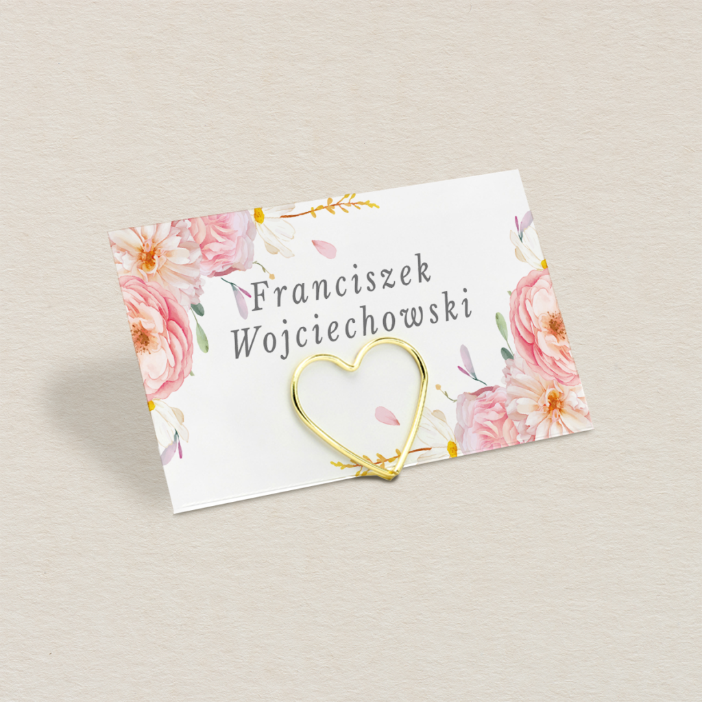 Winietka na stojaku do zaproszeń eleganckie Polne kwiaty wzór 2