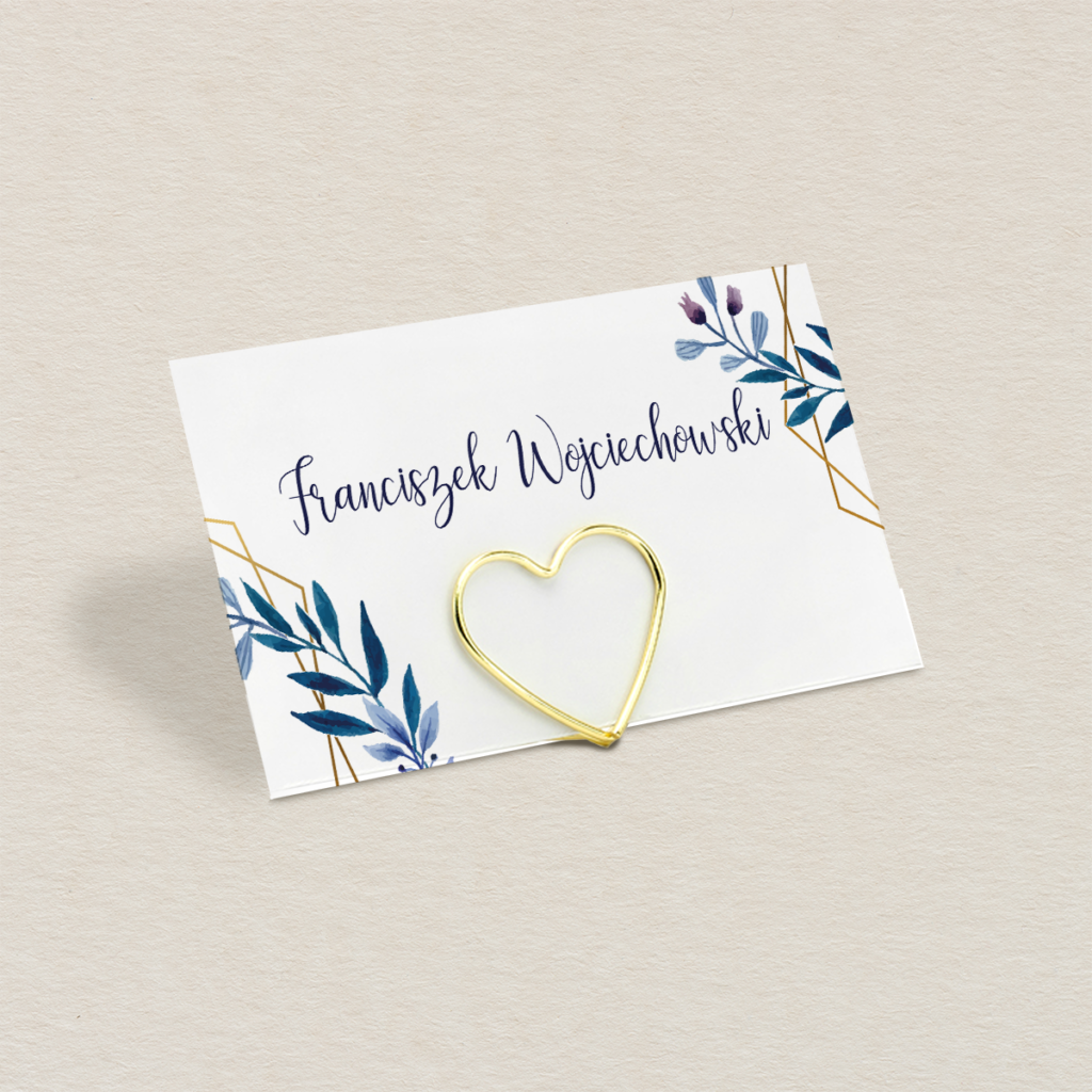 Winietka na stojaku do zaproszeń Klasyczne z kwiatami wzór 2