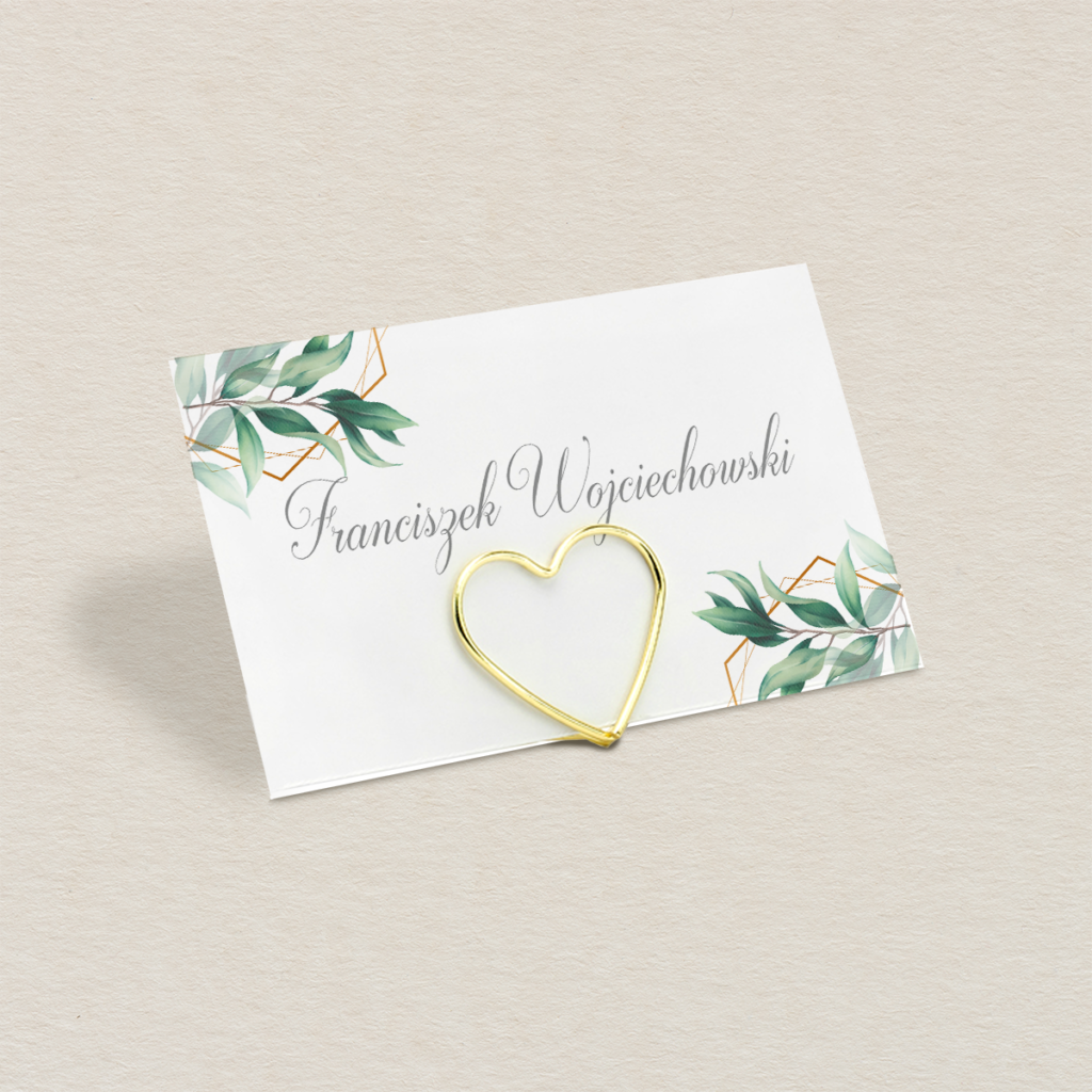 Winietka na stojaku do zaproszeń Klasyczne z kwiatami wzór 3