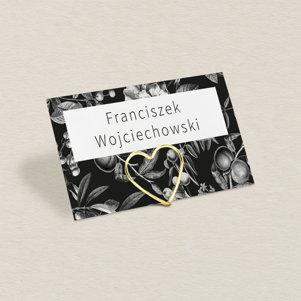 Winietka na stojaku do zaproszeń eleganckie Leśne wzór 3