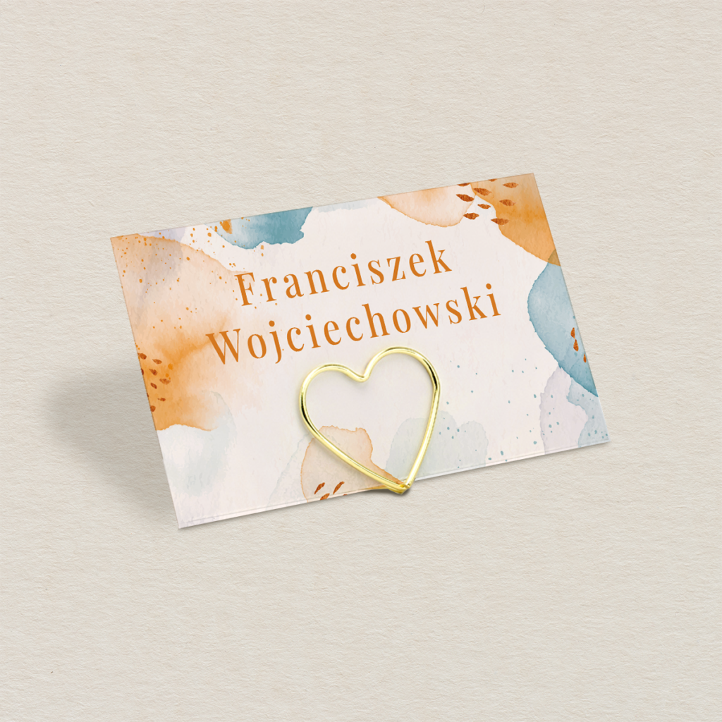 Winietka na stojaku do zaproszeń elegancka Nowoczesna akwarela wzór 1