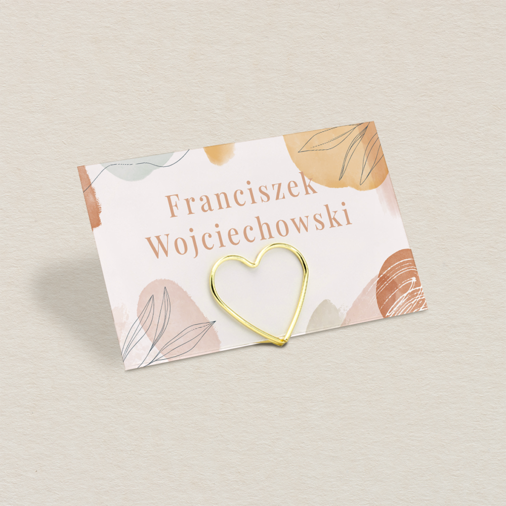 Winietka na stojaku do zaproszeń elegancka Nowoczesna akwarela wzór 2