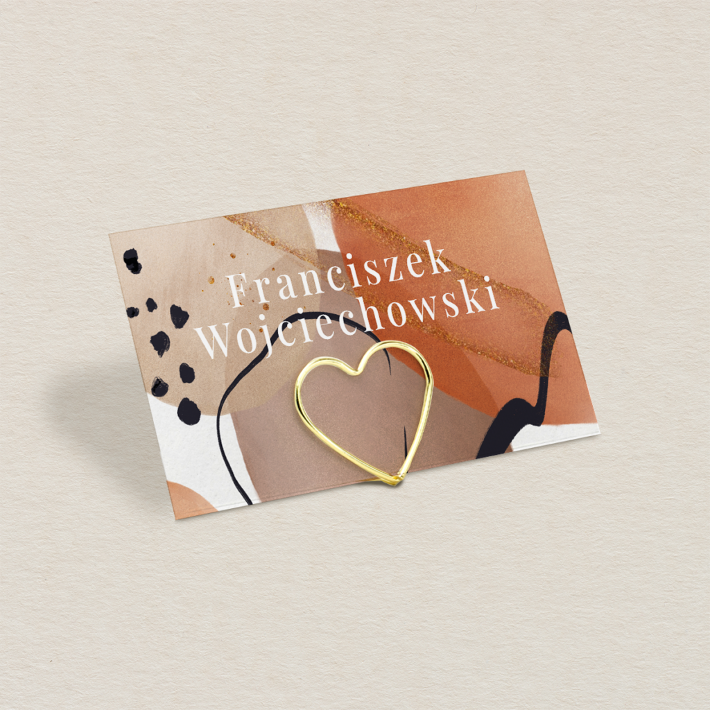 Winietka na stojaku do zaproszeń elegancka Nowoczesna akwarela wzór 3