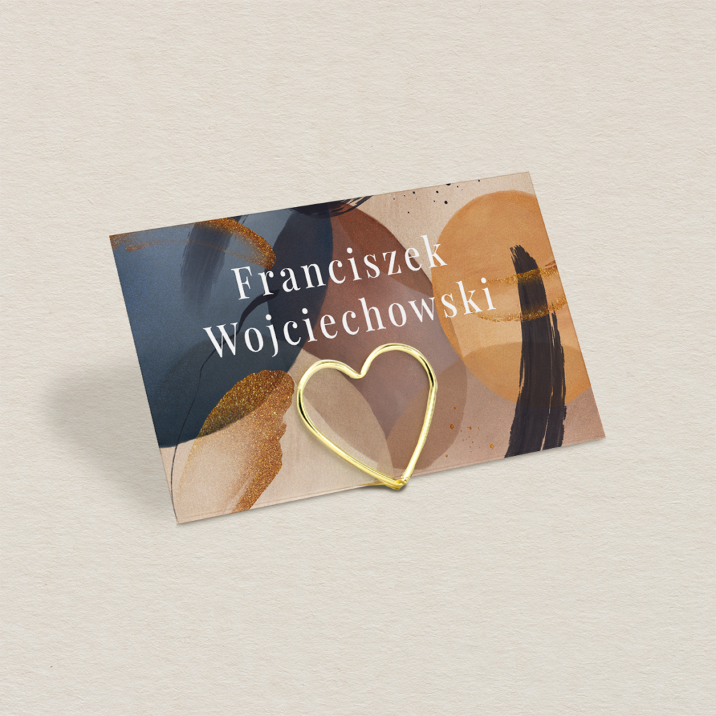 Winietka na stojaku do zaproszeń elegancka Nowoczesna akwarela wzór 4