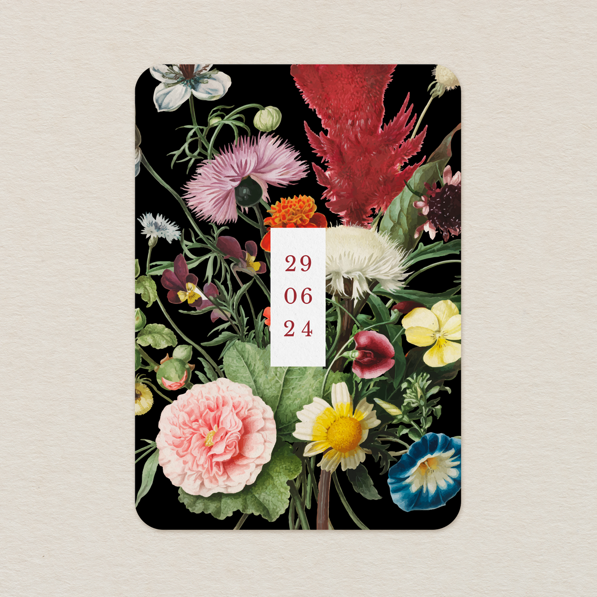 Zaproszenie ślubne eleganckie Leśne wzór 2