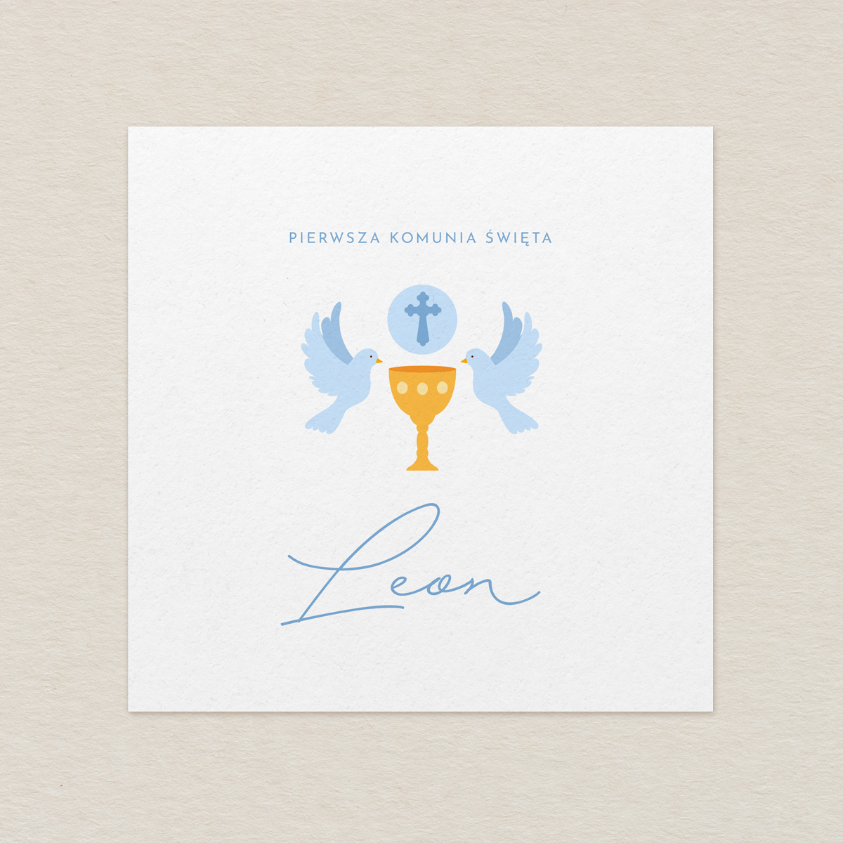 Zaproszenie na I Komunie Świętą – K4 chłopiec wzór 1