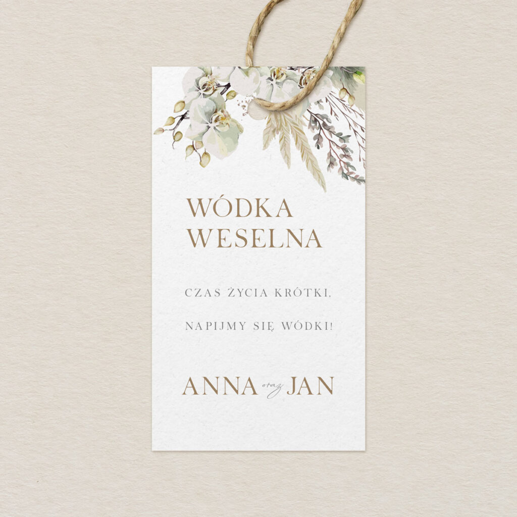 zawieszki na butelki rustykalne polne kwiaty