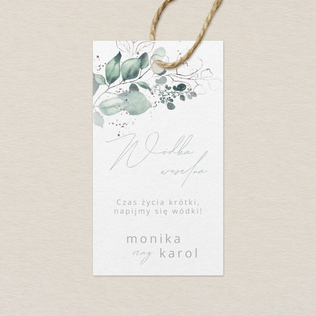 Zawieszka na alkohol do zaproszeń minimalistyczne Delikatne wzór 3