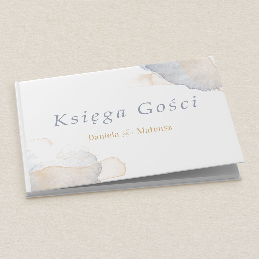Księga gości do zaproszeń Artystyczna akwarela