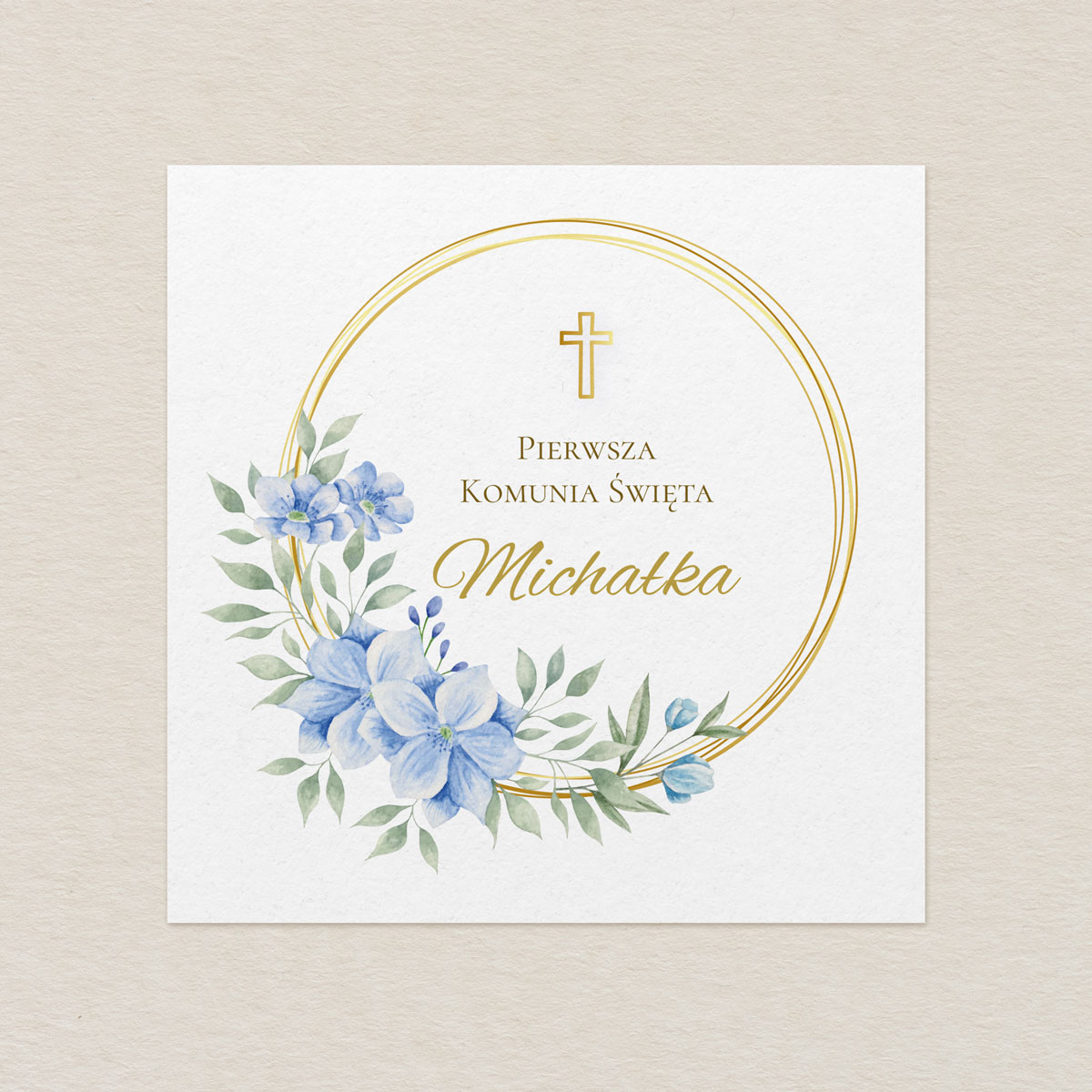 Zaproszenie na I Komunie Świętą – K4 klasyczne wzór 1