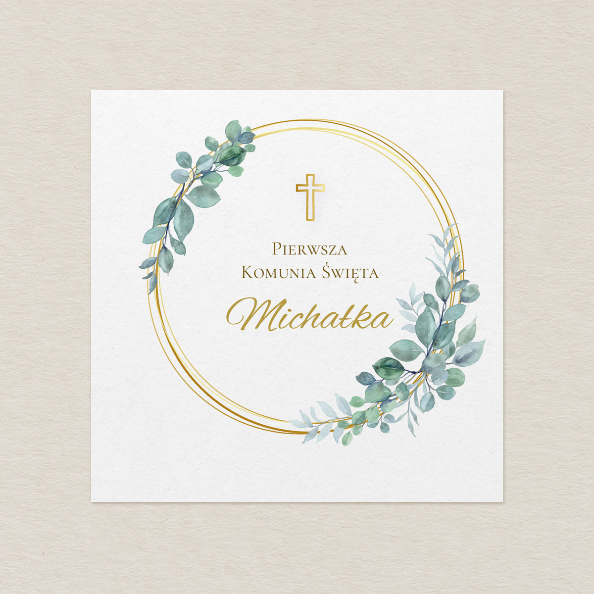 Zaproszenie na I Komunie Świętą – K4 klasyczne wzór 2