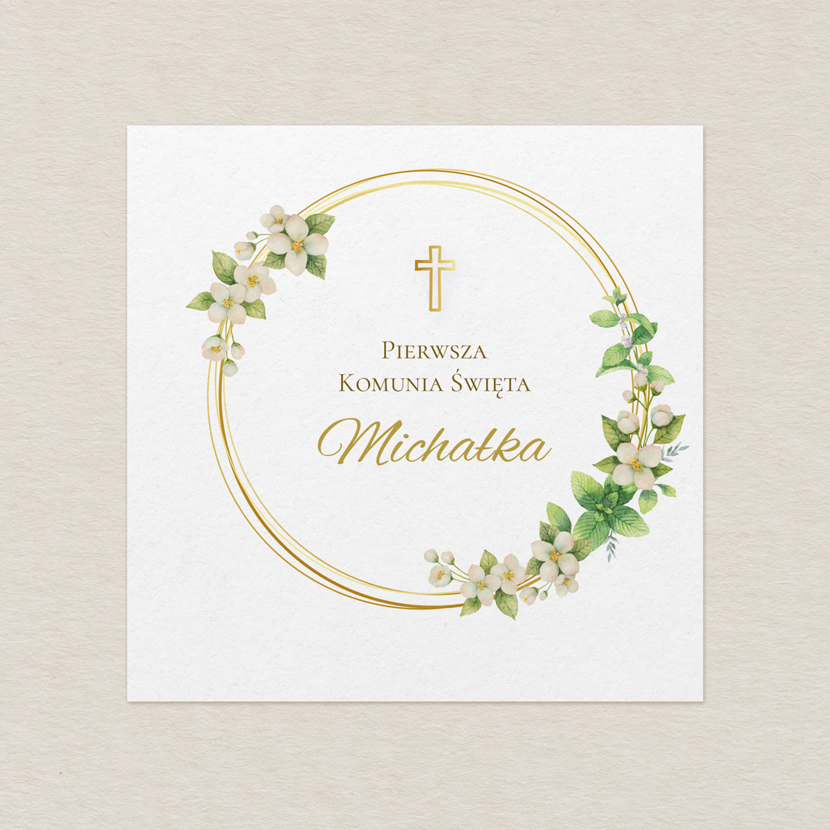 Zaproszenie na I Komunie Świętą – K4 klasyczne wzór 3