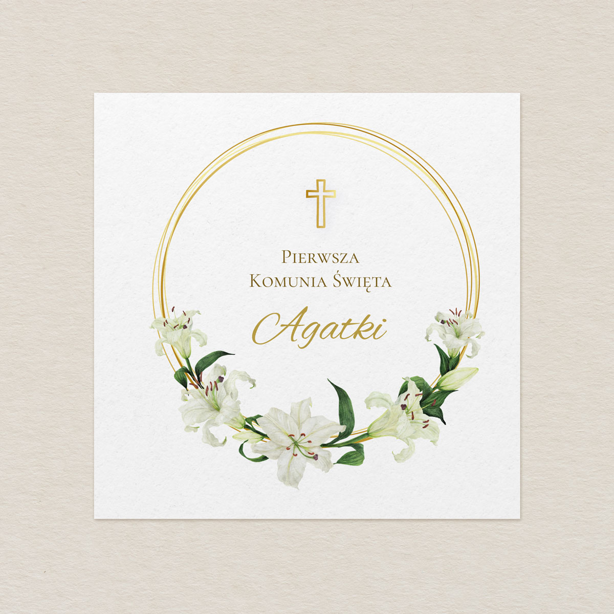 Zaproszenie na I Komunie Świętą – K4 klasyczne wzór 4
