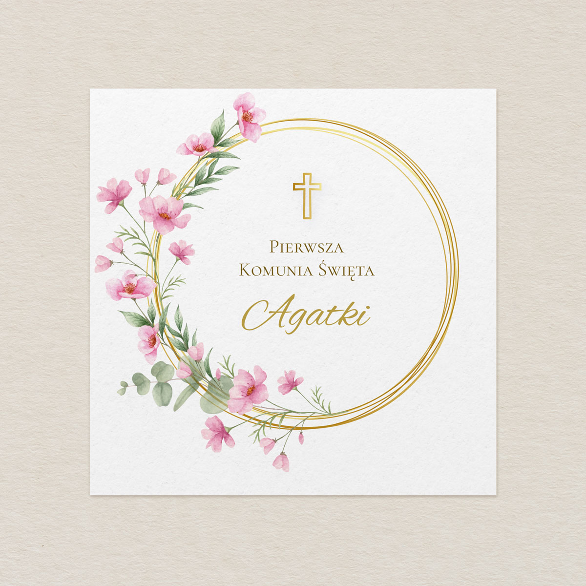 Zaproszenie na I Komunie Świętą – K4 klasyczne wzór 5