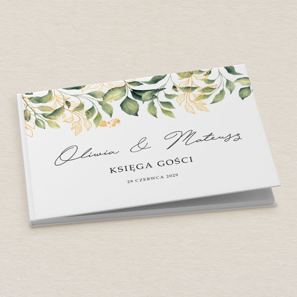 Księga gości do zaproszeń Kwiecisty bukiet wzór 1