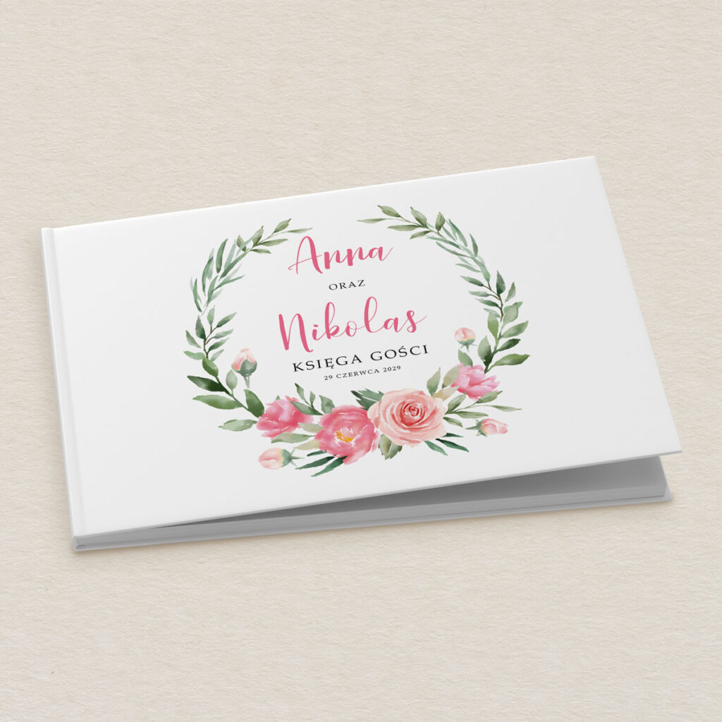 Księga gości do zaproszeń Kwiecisty bukiet wzór 3