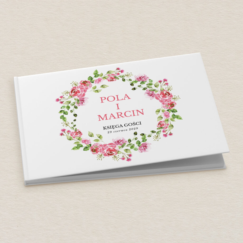 Księga gości do zaproszeń Kwiecisty bukiet wzór 4