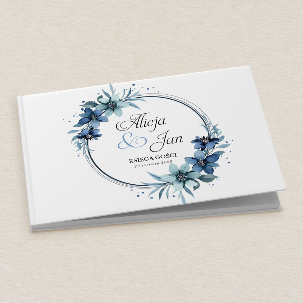 Księga gości do zaproszeń Kwiecisty bukiet wzór 5