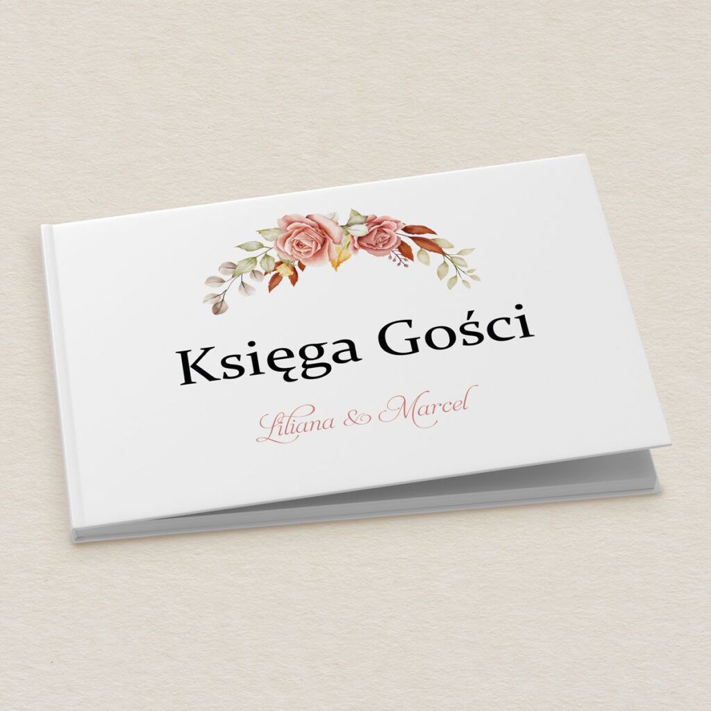 Księga gości do zaproszeń Glamour ze zdjęciem wzór 4