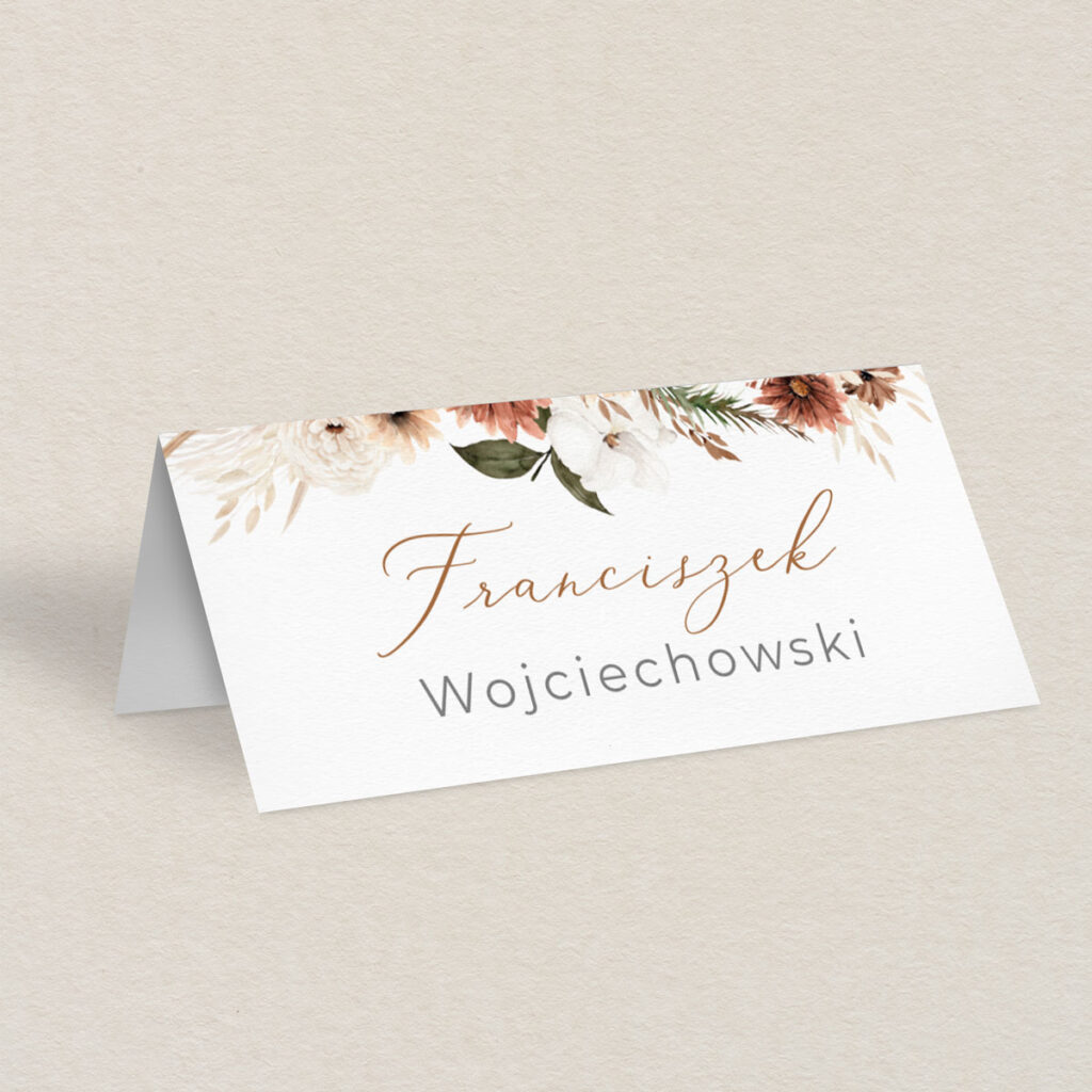 winietki klasyczne rustykalne polne kwiaty