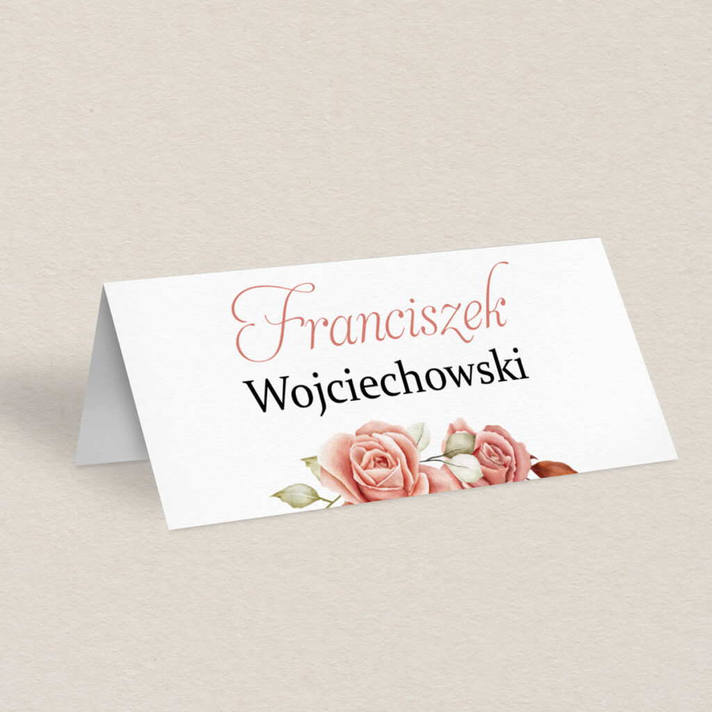 Winietka ślubna do zaproszeń Glamour ze zdjęciem wzór 4