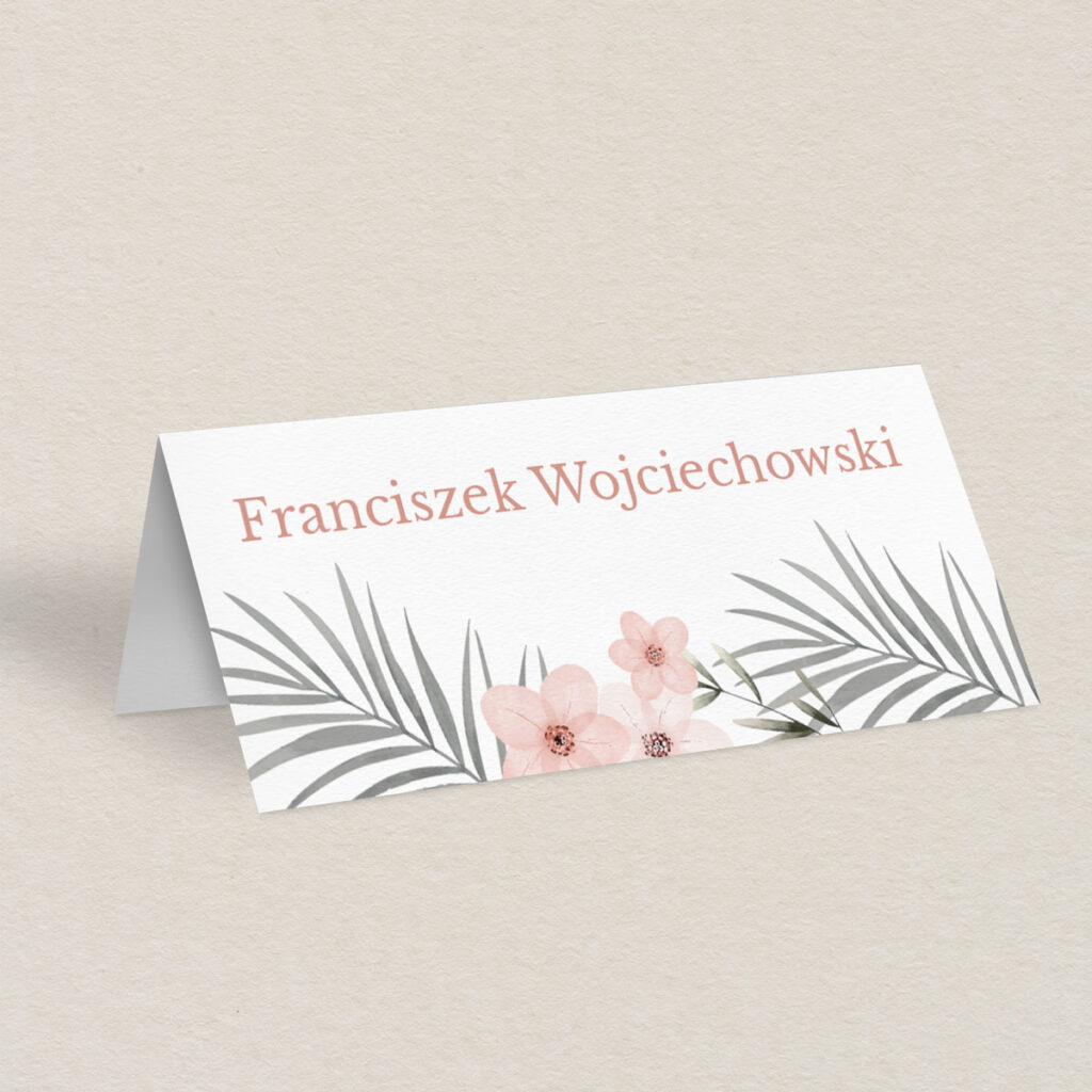 Winietka ślubna do zaproszeń Klasyczne z kwiatami wzór 1