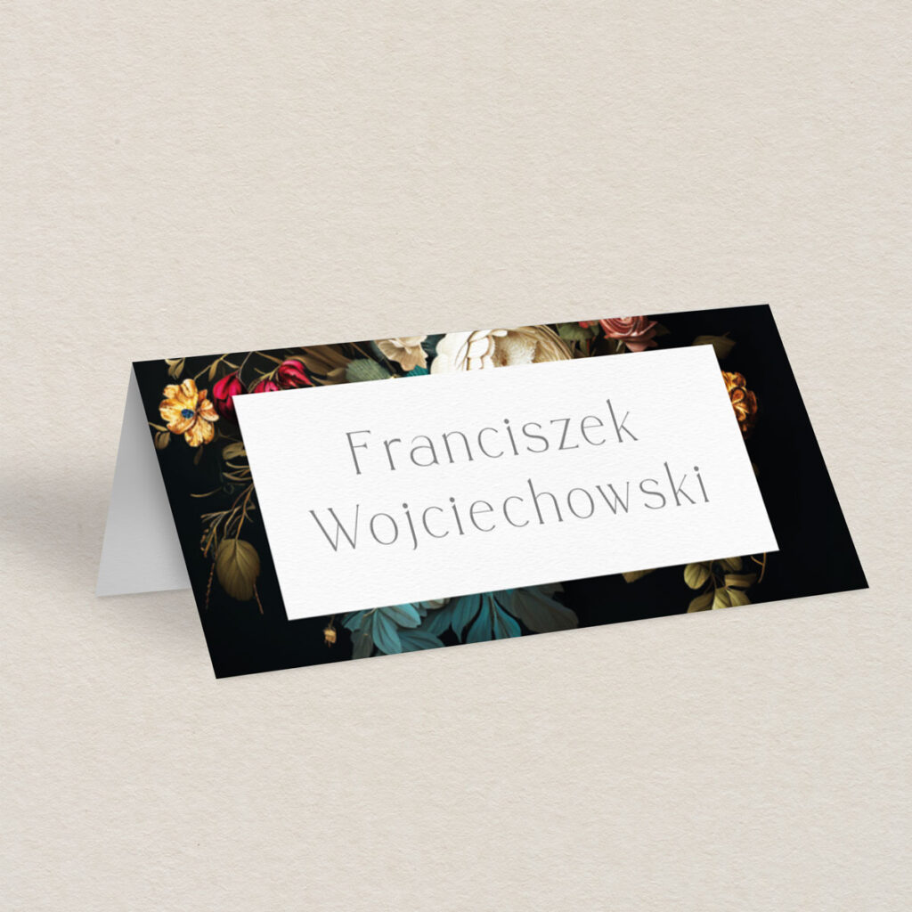 Winietka ślubna do zaproszeń eleganckie Leśne wzór 1