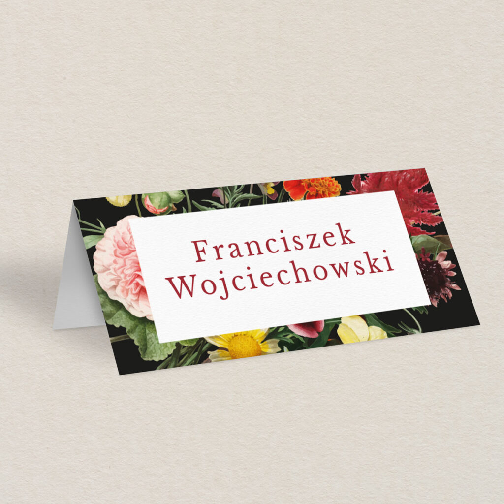 Winietka ślubna do zaproszeń eleganckie Leśne wzór 2